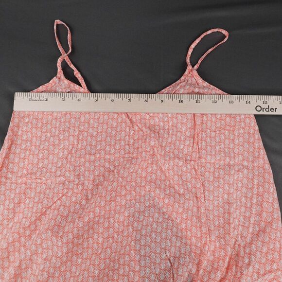 Old Navy Womens Tank Top XS Peach Ditzy Pineapple Flowy Split Back Flowy Casual - Picture 10 of 12